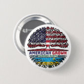 Ruanda Ruanda - Amerikanische Tree Roots Flag Button (Vorne & Hinten)