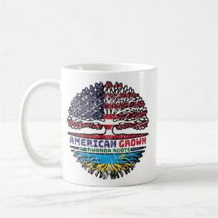 Ruanda Ruanda - Amerikanische Tree Roots Flag Kaffeetasse