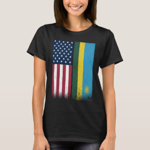 Ruanda Ruanda US-amerikanische Flaggen Proud USA R T-Shirt