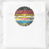 Ruanda Ruandisch Deutsch Deutschland Baum Wurzel Runder Aufkleber (Tasche)