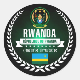 Ruanda Runder Aufkleber