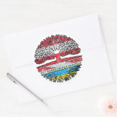 Ruanda Rwanda Österreichisch Baum Runder Aufkleber (Umschlag)