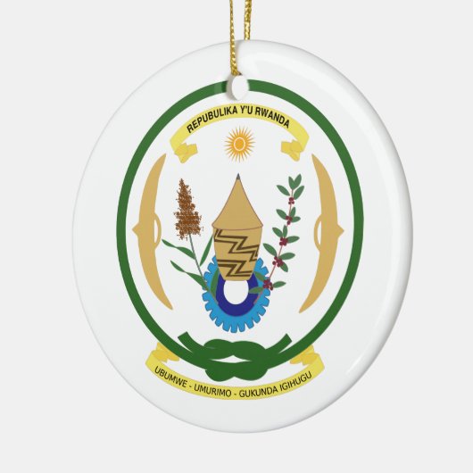 Ruanda-Wappen Keramikornament (Links)