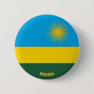 Ruandische Flagge Charming Patriotic Button