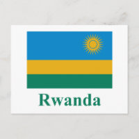 Ruandische Flagge mit Namen
