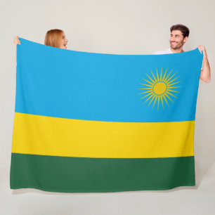 Ruandische Flagge (Ruanda) (afrikanisches Land) Fleecedecke