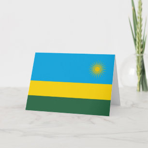 Ruandische Flagge (Ruanda) (afrikanisches Land) Karte