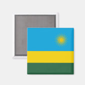 Ruandische Flagge (Ruanda) (afrikanisches Land) Magnet (Vorderseite/Rückseite)
