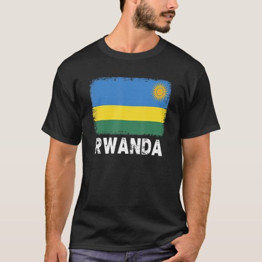 Ruandische Flagge Unterstützung ruandischer Mensch T-Shirt (Vorderseite)