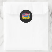 Ruandische Roots Half amerikanische Flagge Flaggen Runder Aufkleber (Tasche)