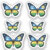 Ruandische Schmetterlingsmonarchflagge Aufkleber (Vorderseite)