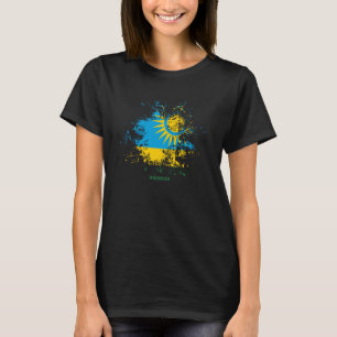 Ruandische Wasserfarbenflagge, Vintage ruandische  T-Shirt