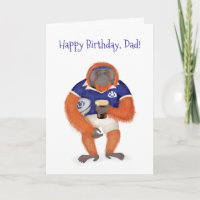 Ruaridh, die Rugby-Orang-Utan-Geburtstagskarte für