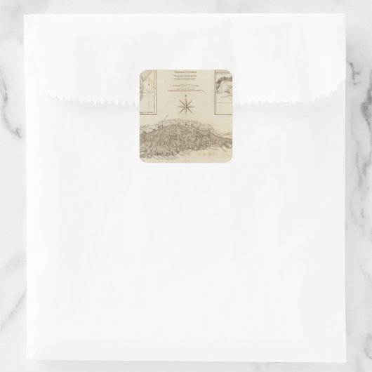 Ruatan oder Rattan Quadratischer Aufkleber (Tasche)