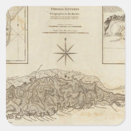 Ruatan oder Rattan Quadratischer Aufkleber (Vorderseite)