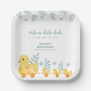 Rub A Dub Dub Kirsch-Mommy-Enten-Baby-Party Pappteller