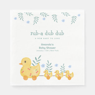 Rub A Dub Dub Kirsch-Mommy-Enten-Baby-Party Serviette