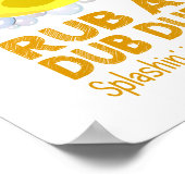 Rub A Dub Rubber Duck Childrens Badezimmer Poster (Ecke)