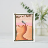 Rub' al Khali Saudi Arabien Urlaubsposter. Postkarte (Stehend Vorderseite)