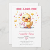 Rub eine dub dub mädchenhausente dub ente einladung (Vorne/Hinten)