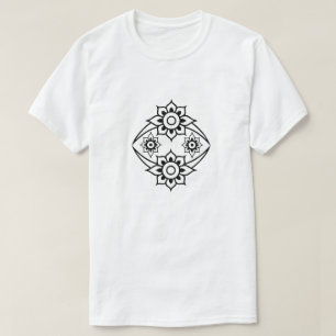 Rub el Hizb Blume, weiß T-Shirt