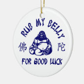 Rub meinen Buddha Bly zum viel Glück! Keramik Ornament (Links)