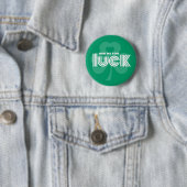 Rub mich zum Glück. Kleeblatt St. Patrick's Day Button (Beispiel)