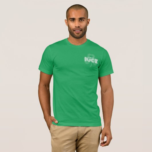 Rub mich zum Glück. Kleeblatt St.Patrick's Day T-Shirt (Vorne ganz)