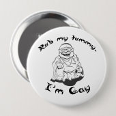 RUB MY TUMMY - IM GAY BUTTON (Vorne & Hinten)