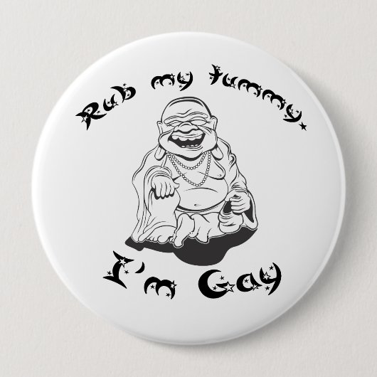 RUB MY TUMMY - IM GAY BUTTON (Vorderseite)