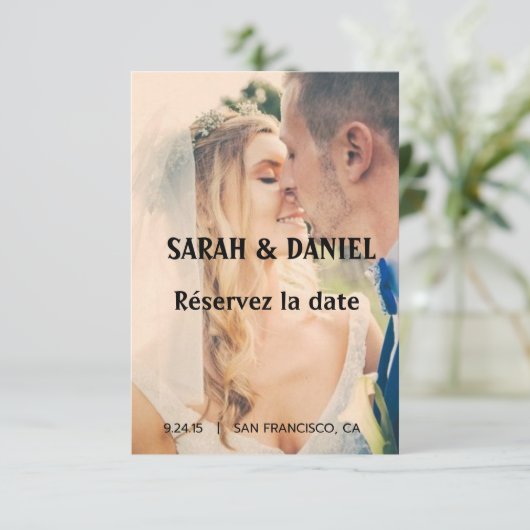 Ruban de charme sauver les cartes de date gerettet ankündigung (Stehend Vorderseite)