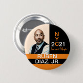 Ruban Diaz für NYC Mayor 2021 Button (Vorne & Hinten)