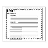 Rubber-Briefmarke der Rezeptkarte Gummistempel (Prägung)