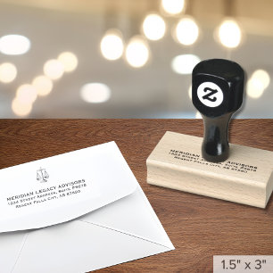 Rubber-Briefmarke für das Logo "Legal Justice Scal Gummistempel