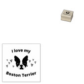 Rubber-Briefmarke "I Liebe my Boston Terrier" Gummistempel (Stempel)