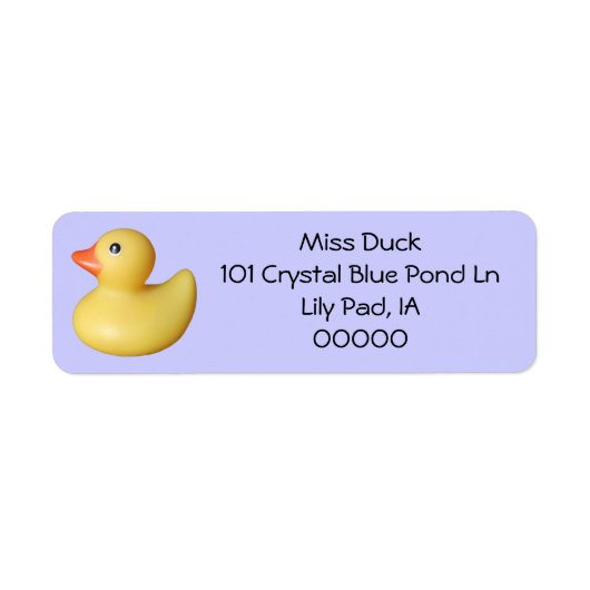 Rubber Duck Address Labels (Vorne)