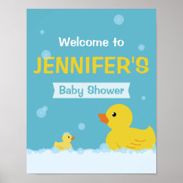 Rubber Duck Baby Duck Begrüßungszeichen Poster
