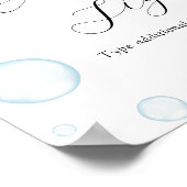 Rubber Duck Baby Duck Custom Text Sign Poster (Ecke)