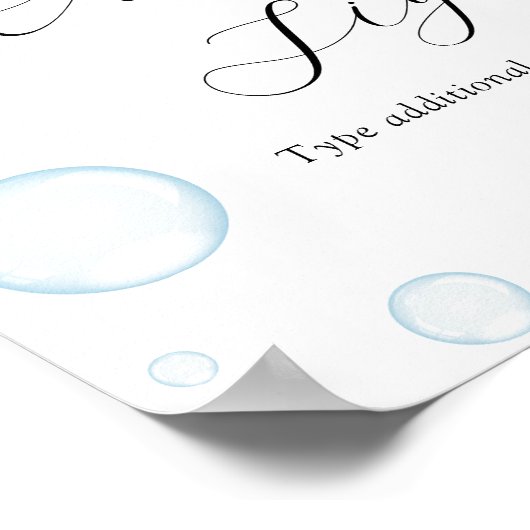 Rubber Duck Baby Duck Custom Text Sign Poster (Ecke)