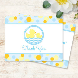 Rubber Duck Baby Duck Danke, blau und gelb Dankeskarte
