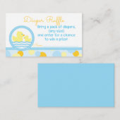 Rubber Duck Baby Duck Diaper Raffle Ticket Begleitkarte (Vorne/Hinten)