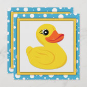 Rubber Duck Baby Duck Einladung (Vorne/Hinten)