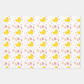 Rubber Duck Baby Duck Geschenk Geschenkpapier Set (Vorderseite 3)