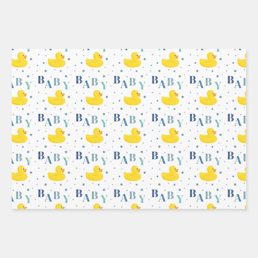 Rubber Duck Baby Duck Geschenk Geschenkpapier Set (Vorderseite)