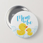 Rubber Duck Baby Duck Mama zu sein Button (Vorne & Hinten)
