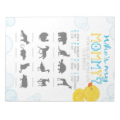 Rubber Duck Baby Shooting Game Pack Notizblock (Vorderseite)