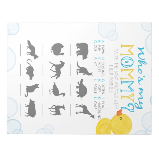 Rubber Duck Baby Shooting Game Pack Notizblock (Vorderseite)