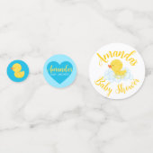 Rubber Duck Baby Shower Confetti Konfetti (Rückseiten)