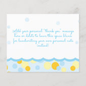 Rubber Duck Baby Shower Danke (Rückseite)