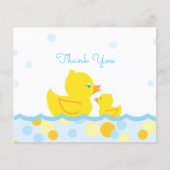 Rubber Duck Baby Shower Danke (Vorderseite)